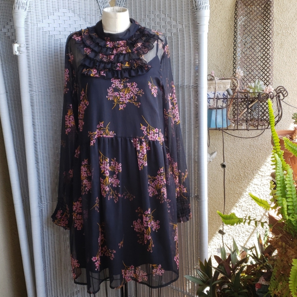Who what wear sheer babydoll dress